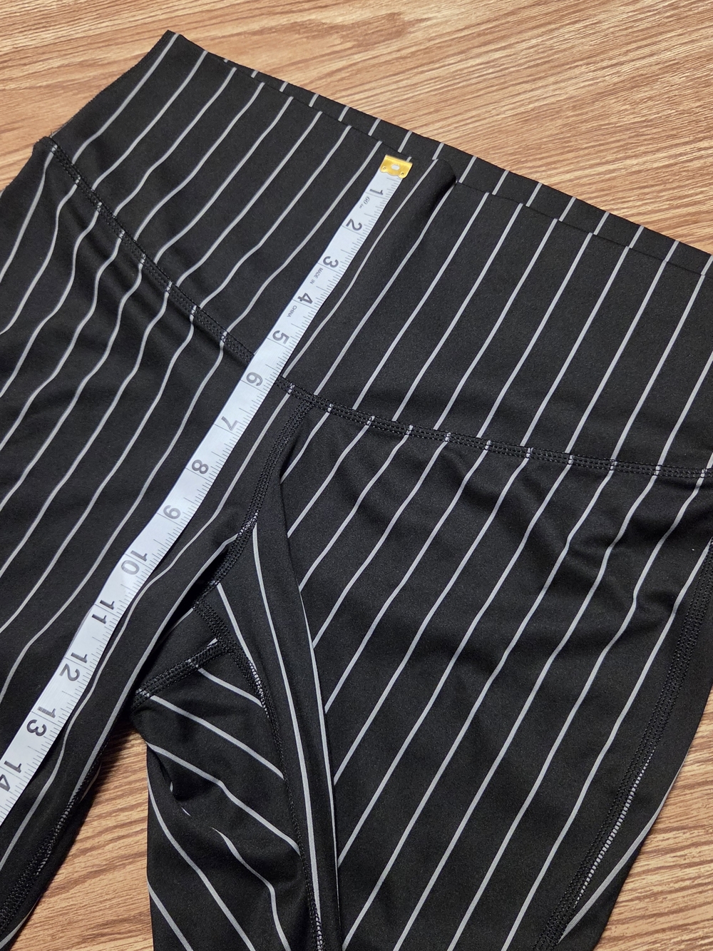 JoyLab Black Pinstripe Flare Leggings - Picture 4 of 8